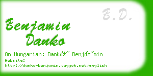 benjamin danko business card